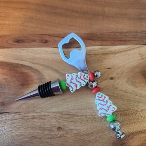 Little Debbie Christmas Tree Wine Stopper & Bottle Opener